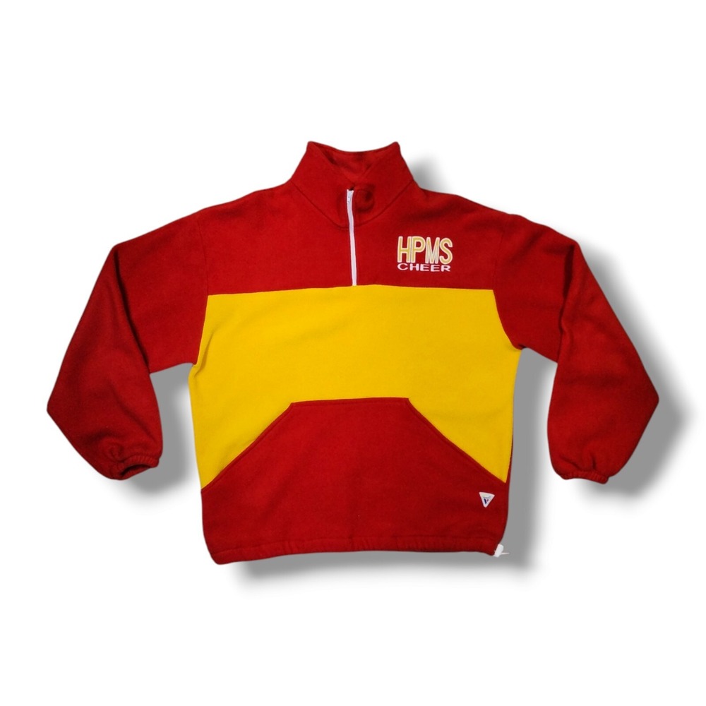 Vintage Varsity Spirit Fashions 1/4 Zip Fleece Pull Over Sweatshirt Unisex XL‎